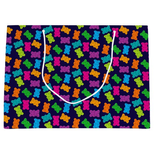 Gummibärmuster Große Geschenktüte (Vorderseite)