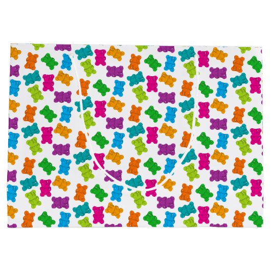 Gummibärmuster Große Geschenktüte (Rückseite)