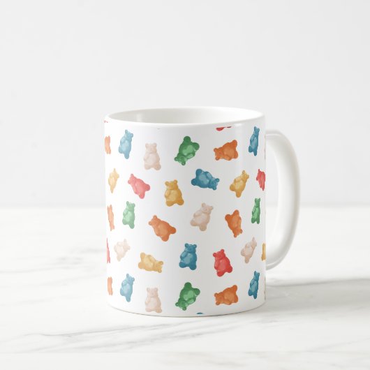 Gummibärmuster Kaffeetasse (VorderseiteRechts)