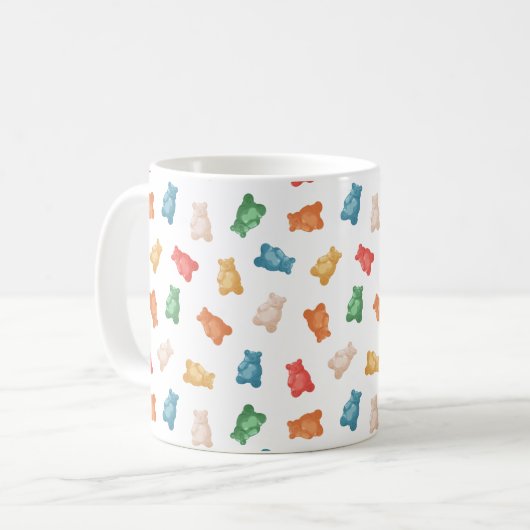 Gummibärmuster Kaffeetasse (Vorderseite Links)
