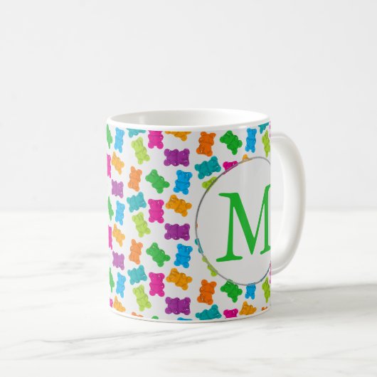 Gummibärmuster Kaffeetasse (VorderseiteRechts)