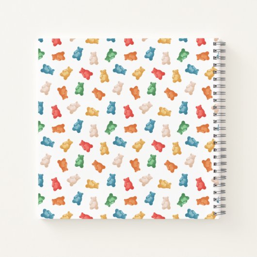 Gummibärmuster Notizblock (Rückseite)