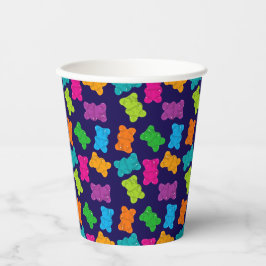 Gummibärmuster Pappbecher