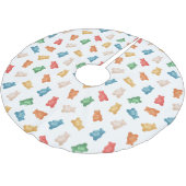 Gummibärmuster Polyester Weihnachtsbaumdecke (Schrägansicht)