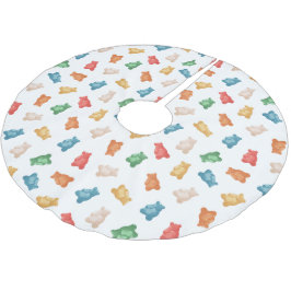 Gummibärmuster Polyester Weihnachtsbaumdecke