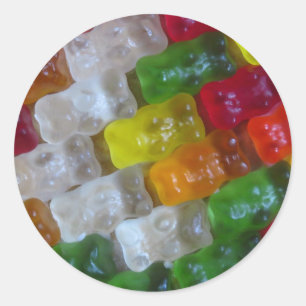 Gummibärmuster Runder Aufkleber