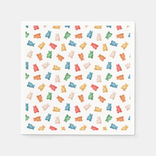 Gummibärmuster Serviette (Vorderseite)