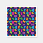 Gummibärmuster Serviette (Vorderseite)