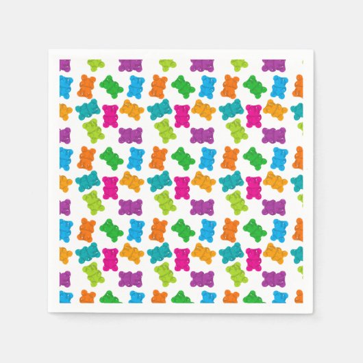 Gummibärmuster Serviette (Vorderseite)