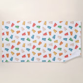 Gummibärmuster Strandtuch (Vorderseite)
