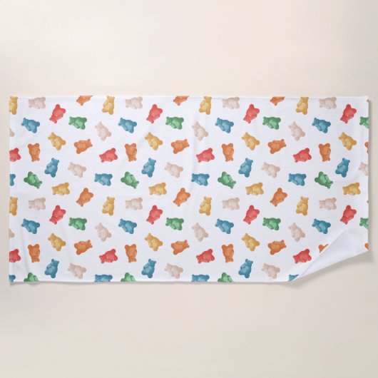 Gummibärmuster Strandtuch (Vorderseite)