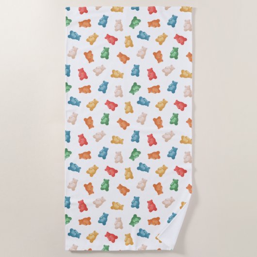 Gummibärmuster Strandtuch (Vorderseite)