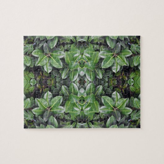 Gummibaum-Blattmuster Puzzle (Horizontal)