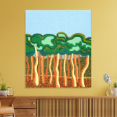 Gummibäume und blauer australischer Himmel Leinwanddruck (Insitu (Wohnzimmer))