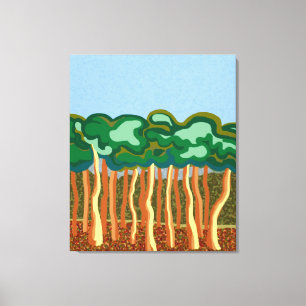 Gummibäume und blauer australischer Himmel Leinwanddruck