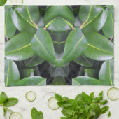 Gummibaummuster Handtuch (Gefaltet)