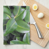 Gummibaummuster Handtuch (Viertel Falte)