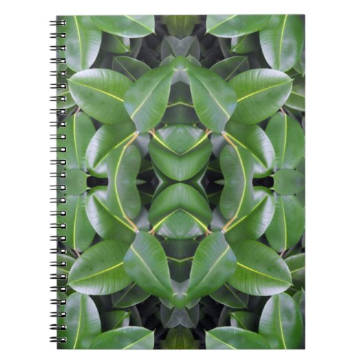 Gummibaummuster Notizblock (Vorderseite)