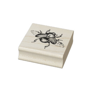 GummiBriefmarke mit Vintagem Käfer Gummistempel