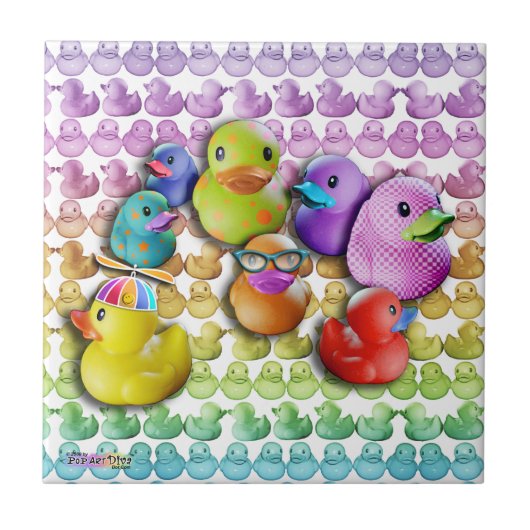 GummiDuckies Keramik-Fliese Fliese (Vorderseite)