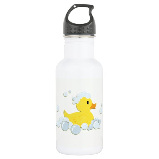 Gummiducky in den Blasen Trinkflasche (Vorderseite)