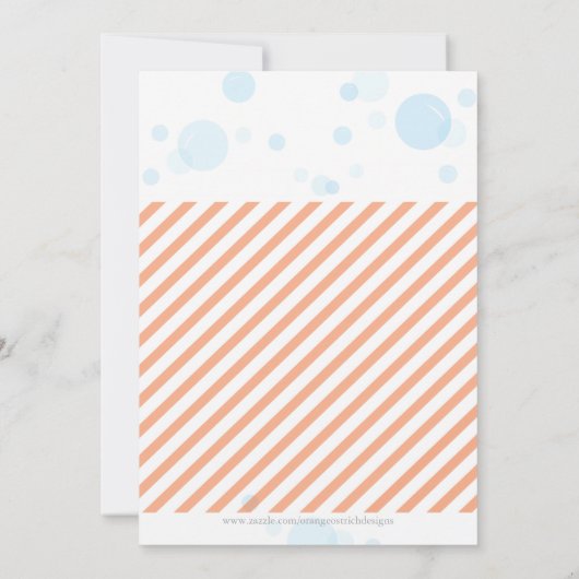 Gummidusche Kinderdusche Einladung (Rückseite)