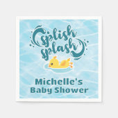 Gummientchen Splish Splash Baby Shower Serviette (Vorderseite)