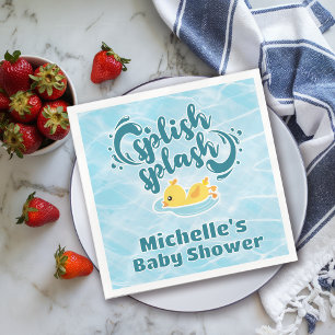 Gummientchen Splish Splash Baby Shower Serviette