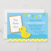 Gummiente 1. Geburtstag Einladung (Vorderseite)