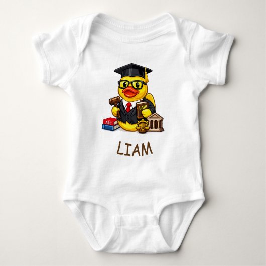 Gummiente Anwalt Baby Strampler (Vorderseite)