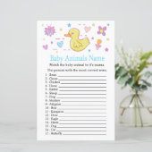 Gummiente Baby Animals Name Spiel (Stehend Vorderseite)