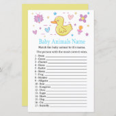Gummiente Baby Animals Name Spiel (Vorne/Hinten)