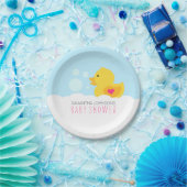 Gummiente Bubble-Bad Mädchen Baby-Party Pappteller (Party)