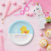 Gummiente Bubble-Bad Mädchen Baby-Party Pappteller (Party)