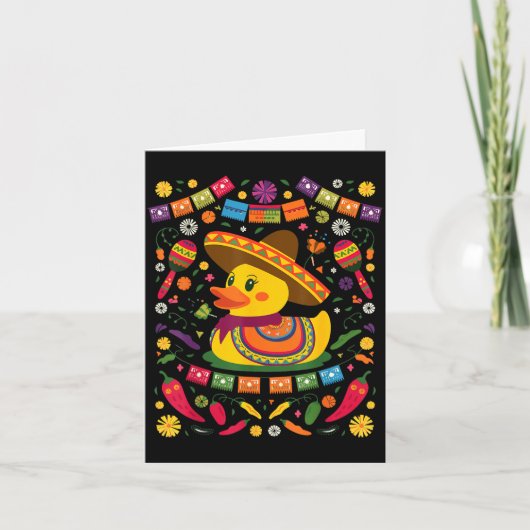 Gummiente Cinco de Mayo  Karte (Vorderseite)