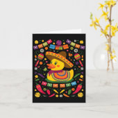 Gummiente Cinco de Mayo  Karte (Gelbe Blume)