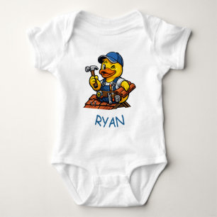 Gummiente Dachdecker Baby Strampler