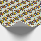 Gummiente Dachdecker Geschenkpapier (Ecke)