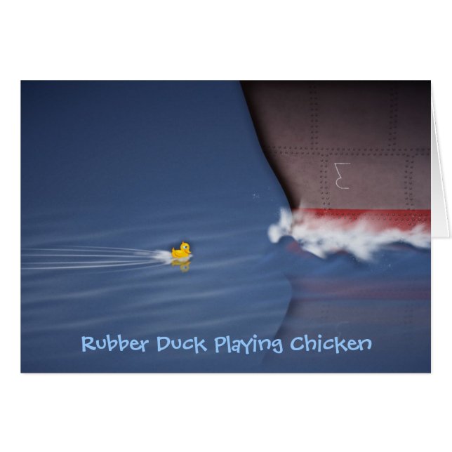 Gummiente, die Huhn spielt (Vorderseite (Horizontal))