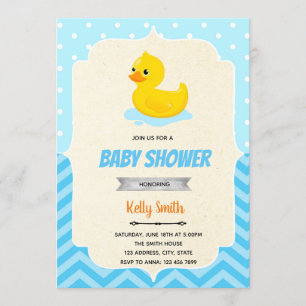 Gummiente Dusche Einladung