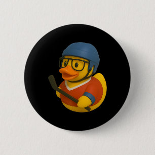 Gummiente Eis-Hockey-Spieler Ducky Duckie Männer F Button
