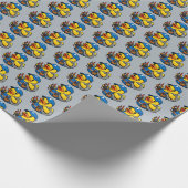 Gummiente Elektriker Geschenkpapier (Ecke)