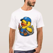 Gummiente Elektriker T-Shirt (Vorderseite)