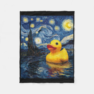 Gummiente Entenente Gänseblümchen Van Gogh Stil St Fleecedecke