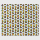 Gummiente Feuerwehrmann Geschenkpapier (Flach)