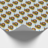 Gummiente Feuerwehrmann Geschenkpapier (Ecke)