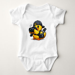Gummiente Fotograf Baby Strampler