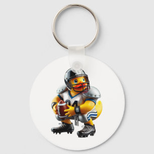Gummiente Fußballspieler Ducky Duckie Männer Fraue Schlüsselanhänger