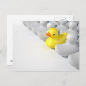 Gummiente gegen den Fluss Postkarte (Vorne/Hinten)