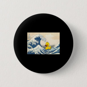 Gummiente Große Welle Süße Ente Duckie Männer Frau Button
